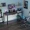 Costway 55 inch Gaming Desk Racing Style Computer Desk with Cup Holder & Headphone Hook